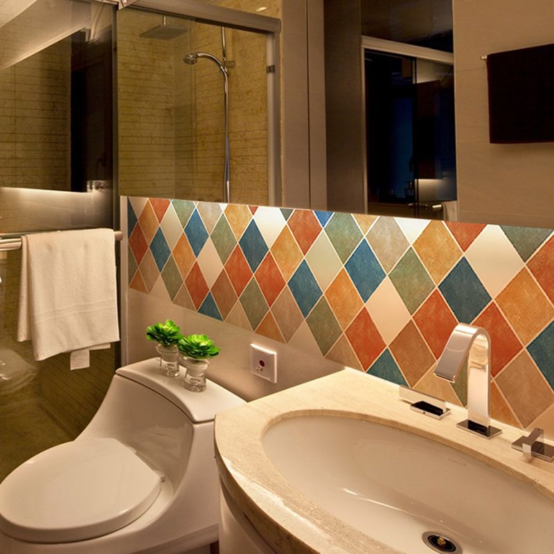 Rectangular Wall Tile Peel and Stick Geometric Print Stick Kitchen Wallpaper Clearhalo 'Flooring 'Home Improvement' 'home_improvement' 'home_improvement_peel_stick_blacksplash' 'Peel & Stick Backsplash Tile' 'peel_stick_blacksplash' 'Walls & Ceilings' Walls and Ceiling' 1200x1200_731d23f5-9ea5-4e05-b527-2fc4697c5b32