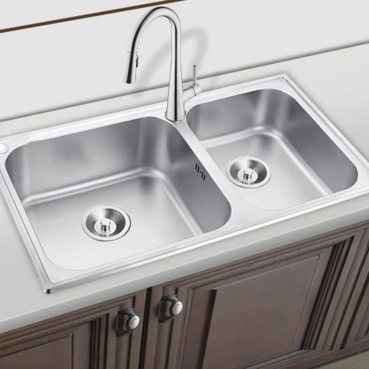 Kitchen Sink Stainless Steel Drop-In Kitchen Double Sink with Drain Assembly Clearhalo 'Home Improvement' 'home_improvement' 'home_improvement_kitchen_sinks' 'Kitchen Remodel & Kitchen Fixtures' 'Kitchen Sinks & Faucet Components' 'Kitchen Sinks' 'kitchen_sinks' 1200x1200_731e749d-bede-4149-849e-a32f42c138ec