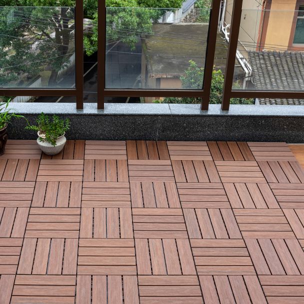Tradition Square Wood Tile Wire Brushed Brown Engineered Wood for Patio Garden Clearhalo 'Flooring 'Hardwood Flooring' 'hardwood_flooring' 'Home Improvement' 'home_improvement' 'home_improvement_hardwood_flooring' Walls and Ceiling' 1200x1200_7326edb2-028e-48c1-a966-7670f97abc5c