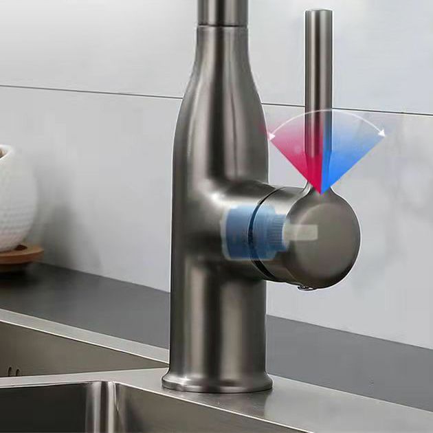 Modern 1-Handle Faucet Pull out Sprayer Standard Kitchen Faucet Clearhalo 'Home Improvement' 'home_improvement' 'home_improvement_kitchen_faucets' 'Kitchen Faucets' 'Kitchen Remodel & Kitchen Fixtures' 'Kitchen Sinks & Faucet Components' 'kitchen_faucets' 1200x1200_73308e7d-a9b2-4f45-947d-776182d3b3ab