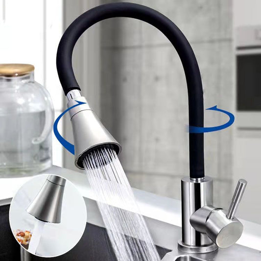 Contemporary Pull down Kitchen Faucet Single Handle 304 Stainless Steel Water Filler Clearhalo 'Home Improvement' 'home_improvement' 'home_improvement_kitchen_faucets' 'Kitchen Faucets' 'Kitchen Remodel & Kitchen Fixtures' 'Kitchen Sinks & Faucet Components' 'kitchen_faucets' 1200x1200_73372cc2-4745-49d0-8a58-d67a9a712b67