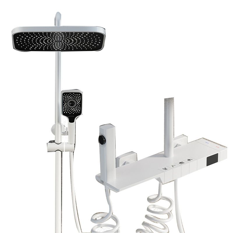 Modern Shower System Slide Bar Adjustable Shower Head Wall Mounted Shower Set Clearhalo 'Bathroom Remodel & Bathroom Fixtures' 'Home Improvement' 'home_improvement' 'home_improvement_shower_faucets' 'Shower Faucets & Systems' 'shower_faucets' 'Showers & Bathtubs Plumbing' 'Showers & Bathtubs' 1200x1200_733cf3e3-f43c-4685-a9f1-3ea8e3fc6e68