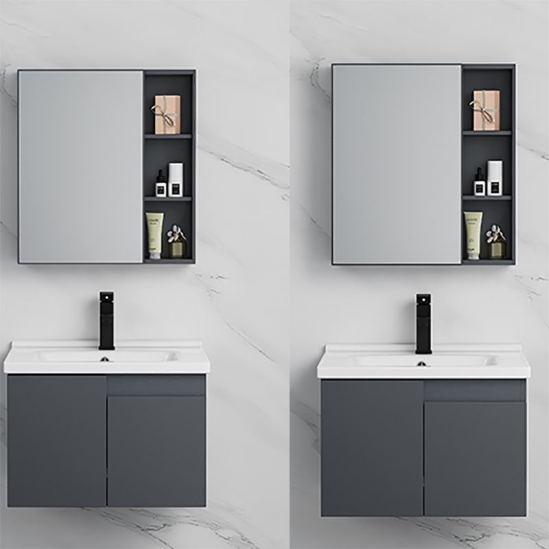 Wall Mounted Bathroom Vanity Modern Metal Vanity Set with Sink Included Clearhalo 'Bathroom Remodel & Bathroom Fixtures' 'Bathroom Vanities' 'bathroom_vanities' 'Home Improvement' 'home_improvement' 'home_improvement_bathroom_vanities' 1200x1200_734887c8-df73-41bd-bbc6-c36846b03004