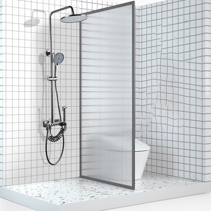 Brass Round Shower System Thermostatic Slide Bar Included Shower Set Clearhalo 'Bathroom Remodel & Bathroom Fixtures' 'Home Improvement' 'home_improvement' 'home_improvement_shower_faucets' 'Shower Faucets & Systems' 'shower_faucets' 'Showers & Bathtubs Plumbing' 'Showers & Bathtubs' 1200x1200_735976c1-d400-42f1-97e3-c912c6696f3e