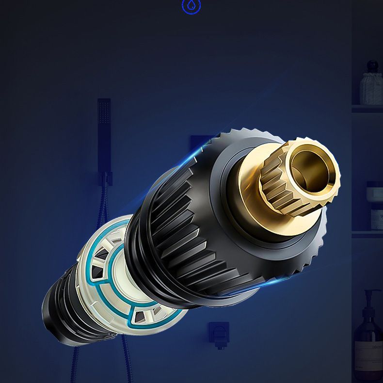 Modern Pressure Balanced Diverter Valve Shower Faucet Metal Shower System on Wall Clearhalo 'Bathroom Remodel & Bathroom Fixtures' 'Home Improvement' 'home_improvement' 'home_improvement_shower_faucets' 'Shower Faucets & Systems' 'shower_faucets' 'Showers & Bathtubs Plumbing' 'Showers & Bathtubs' 1200x1200_736c804d-bdef-4ef6-b489-d02a12a68f97