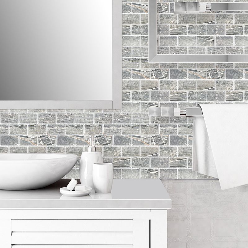 Peel and Stick Tiles Subway Rectangle Waterproof PVC Tile-Peel & Stick for Kitchen 10-Pack Clearhalo 'Flooring 'Home Improvement' 'home_improvement' 'home_improvement_peel_stick_blacksplash' 'Peel & Stick Backsplash Tile' 'peel_stick_blacksplash' 'Walls & Ceilings' Walls and Ceiling' 1200x1200_738519e3-6201-45a5-8942-8af64d74bbe3