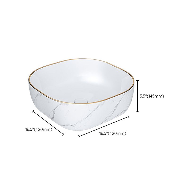 Modern Bathroom Sink Porcelain Pop-Up Drain Solid Color Rectangular Vessel Clearhalo 'Bathroom Remodel & Bathroom Fixtures' 'Bathroom Sinks & Faucet Components' 'Bathroom Sinks' 'bathroom_sink' 'Home Improvement' 'home_improvement' 'home_improvement_bathroom_sink' 1200x1200_7385b796-eb84-4b22-bbbf-718661102820