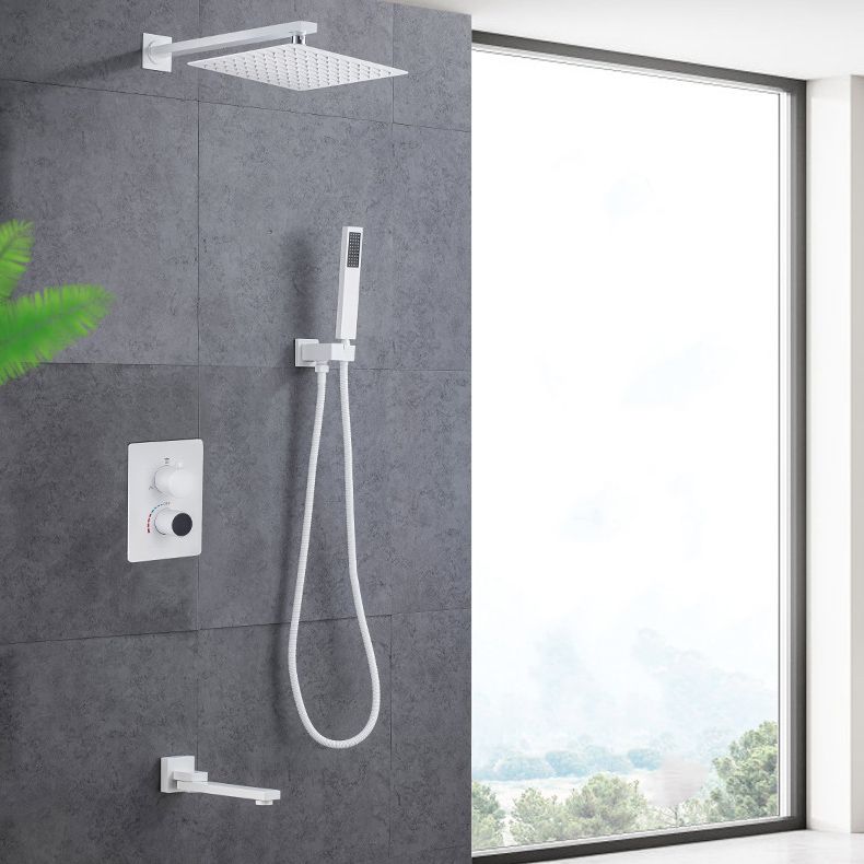 Modern Pressure Balanced Shower Faucet Square Constant Temperature Shower System on Wall Clearhalo 'Bathroom Remodel & Bathroom Fixtures' 'Home Improvement' 'home_improvement' 'home_improvement_shower_faucets' 'Shower Faucets & Systems' 'shower_faucets' 'Showers & Bathtubs Plumbing' 'Showers & Bathtubs' 1200x1200_7388a891-cb4e-424b-9989-9127b7308b56