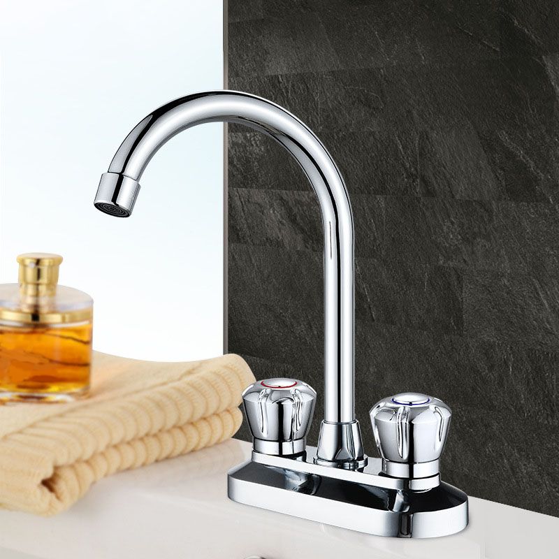 High-Arc Brass Bathroom Faucet Double Handle Vessel Sink Faucet Clearhalo 'Bathroom Remodel & Bathroom Fixtures' 'Bathroom Sink Faucets' 'Bathroom Sinks & Faucet Components' 'bathroom_sink_faucets' 'Home Improvement' 'home_improvement' 'home_improvement_bathroom_sink_faucets' 1200x1200_739b76a9-7018-40ff-8a8f-52f69572939e