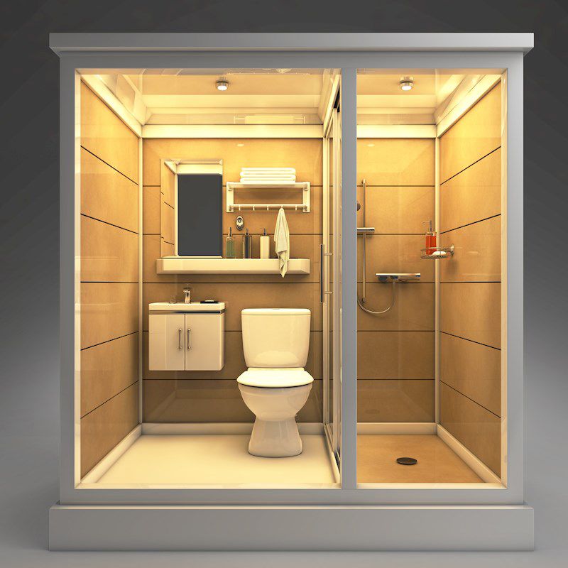 Contemporary Shower Stall Single Sliding Clear Shower Stall in White Clearhalo 'Bathroom Remodel & Bathroom Fixtures' 'Home Improvement' 'home_improvement' 'home_improvement_shower_stalls_enclosures' 'Shower Stalls & Enclosures' 'shower_stalls_enclosures' 'Showers & Bathtubs' 1200x1200_739d96a6-f91d-4aae-a659-b00cedebb96b