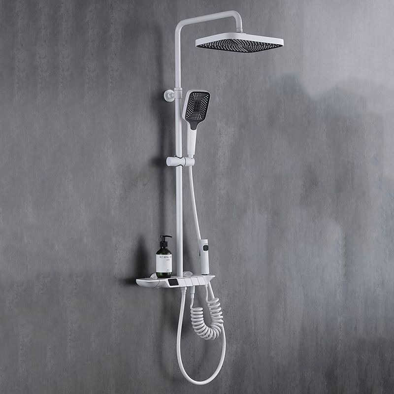 Wall Mounted Shower Metal Shower Faucet Arm Shower System with Slide Bar Clearhalo 'Bathroom Remodel & Bathroom Fixtures' 'Home Improvement' 'home_improvement' 'home_improvement_shower_faucets' 'Shower Faucets & Systems' 'shower_faucets' 'Showers & Bathtubs Plumbing' 'Showers & Bathtubs' 1200x1200_73aa46bc-1f86-4ef3-8a54-463310110aa6