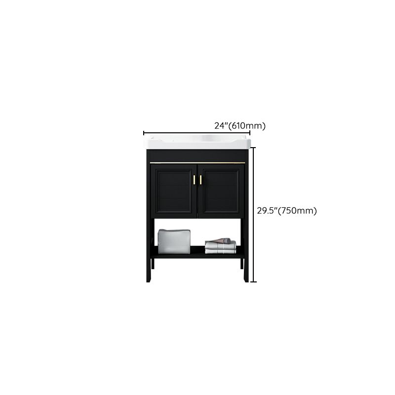 Glam Freestanding Bathroom Sink Vanity Single-Sink Bathroom Vanity Clearhalo 'Bathroom Remodel & Bathroom Fixtures' 'Bathroom Vanities' 'bathroom_vanities' 'Home Improvement' 'home_improvement' 'home_improvement_bathroom_vanities' 1200x1200_73b40dfe-a063-42ed-a712-83663f3f129b