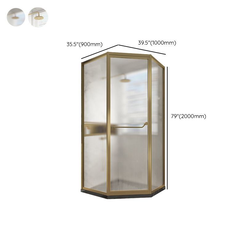 Clear Tempered Glass Shower Enclosure Framed Neo-Angle Shower Enclosure Clearhalo 'Bathroom Remodel & Bathroom Fixtures' 'Home Improvement' 'home_improvement' 'home_improvement_shower_stalls_enclosures' 'Shower Stalls & Enclosures' 'shower_stalls_enclosures' 'Showers & Bathtubs' 1200x1200_73b6564d-9c99-4520-b8d6-e3d69255d032