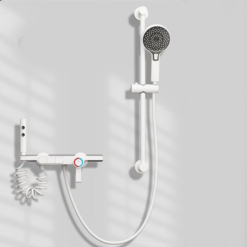 Wall Mount Shower Set Solid Color Adjustable Spray Pattern Shower Combo Clearhalo 'Bathroom Remodel & Bathroom Fixtures' 'Home Improvement' 'home_improvement' 'home_improvement_shower_faucets' 'Shower Faucets & Systems' 'shower_faucets' 'Showers & Bathtubs Plumbing' 'Showers & Bathtubs' 1200x1200_73c0cdc7-30e8-4f1a-ba27-b15ef827de4a
