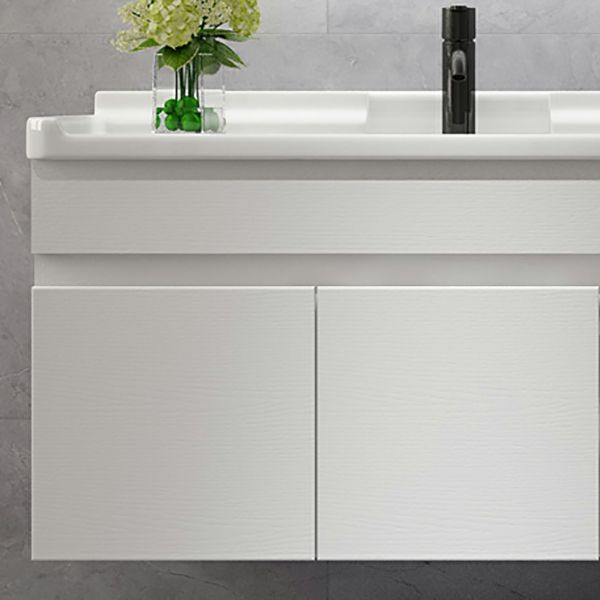 Modern Single-Sink White Wood Bathroom Vanity Cabinet with Soft Close Door Clearhalo 'Bathroom Remodel & Bathroom Fixtures' 'Bathroom Vanities' 'bathroom_vanities' 'Home Improvement' 'home_improvement' 'home_improvement_bathroom_vanities' 1200x1200_73c7ab2b-a434-4ee4-8c72-f7f9805bd8ce