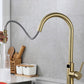 Modern Style Kitchen Faucet Stainless Steel Single Handle Retractable Kitchen Faucet Clearhalo 'Home Improvement' 'home_improvement' 'home_improvement_kitchen_faucets' 'Kitchen Faucets' 'Kitchen Remodel & Kitchen Fixtures' 'Kitchen Sinks & Faucet Components' 'kitchen_faucets' 1200x1200_73ca8e76-8a8e-40bc-ad37-79a81fb0b948