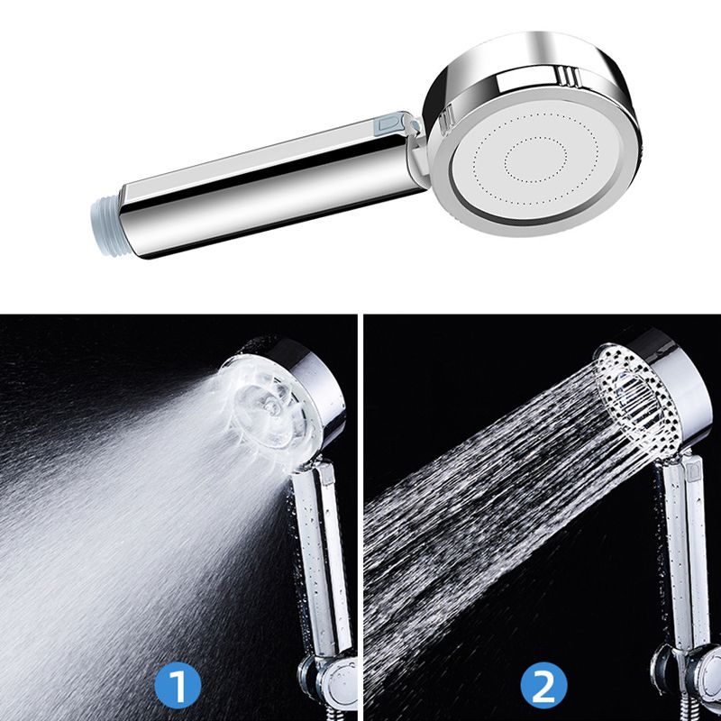 Contemporary Wall Mounted Shower Head Combo Chrome Round Hand Shower Clearhalo 'Bathroom Remodel & Bathroom Fixtures' 'Home Improvement' 'home_improvement' 'home_improvement_shower_heads' 'Shower Heads' 'shower_heads' 'Showers & Bathtubs Plumbing' 'Showers & Bathtubs' 1200x1200_73cdcf15-5a75-452a-83c7-b5f241dbfafd