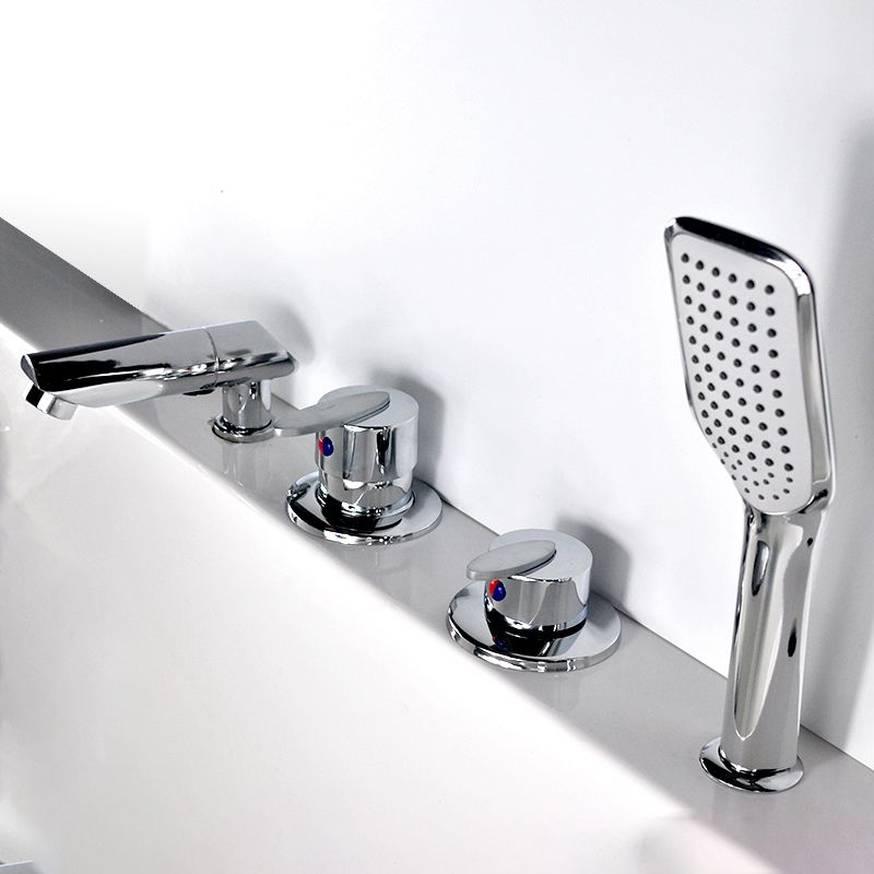 Deck Mounted Copper Roman Tub Faucet Low Arc Roman Tub Filler Trim Clearhalo 'Bathroom Remodel & Bathroom Fixtures' 'Bathtub Faucets' 'bathtub_faucets' 'Home Improvement' 'home_improvement' 'home_improvement_bathtub_faucets' 1200x1200_73dccc98-e2ca-42bd-b03f-d3db6fd60f05