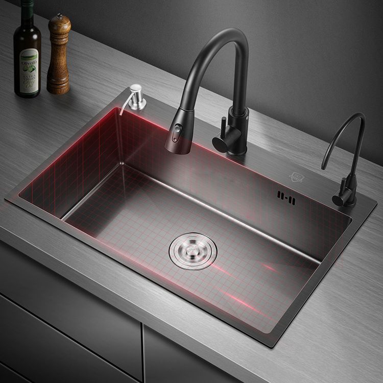 Modern Kitchen Sink Stainless Steel with Grid and Strainer Top-Mount Workstation Ledge Clearhalo 'Home Improvement' 'home_improvement' 'home_improvement_kitchen_sinks' 'Kitchen Remodel & Kitchen Fixtures' 'Kitchen Sinks & Faucet Components' 'Kitchen Sinks' 'kitchen_sinks' 1200x1200_73e47b1e-7a47-4f4b-a568-e932861bf936