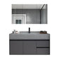 Modern Bathroom Sink Vanity Grey Wall Mounted Standard with Two Drawer Clearhalo 'Bathroom Remodel & Bathroom Fixtures' 'Bathroom Vanities' 'bathroom_vanities' 'Home Improvement' 'home_improvement' 'home_improvement_bathroom_vanities' 1200x1200_73e7371b-89c3-424a-9456-0cf06a7ddf4c