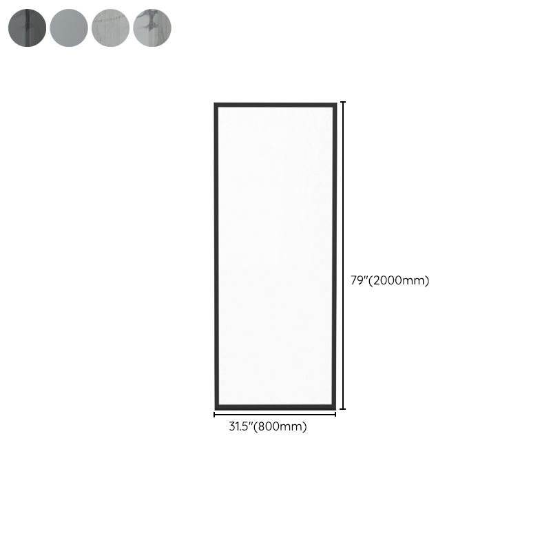 Fixed Glass Shower Door Black Stainless Steel Frame Shower Screen Clearhalo 'Bathroom Remodel & Bathroom Fixtures' 'Home Improvement' 'home_improvement' 'home_improvement_shower_tub_doors' 'Shower and Tub Doors' 'shower_tub_doors' 'Showers & Bathtubs' 1200x1200_7404f387-2c1e-4fe4-adc6-7b1e3cca0ba0