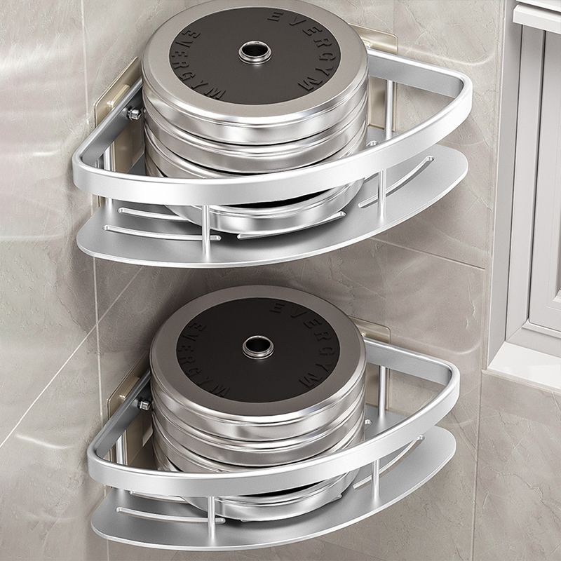 Minimalism Bathroom Hardware Set Silver Bath Shelf Bath Hardware Set Clearhalo 'Bathroom Hardware Sets' 'Bathroom Hardware' 'Bathroom Remodel & Bathroom Fixtures' 'bathroom_hardware_sets' 'Home Improvement' 'home_improvement' 'home_improvement_bathroom_hardware_sets' 1200x1200_74229bdd-2f70-49f8-8e9d-61a62ccce63f