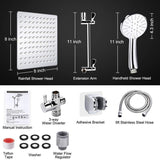 Silver Dual Shower Head 3 Setting Medium Flow Wall-Mount Showerhead Clearhalo 'Bathroom Remodel & Bathroom Fixtures' 'Home Improvement' 'home_improvement' 'home_improvement_shower_heads' 'Shower Heads' 'shower_heads' 'Showers & Bathtubs Plumbing' 'Showers & Bathtubs' 1200x1200_7425f27f-8fe5-41f6-a8bc-58956de75e61