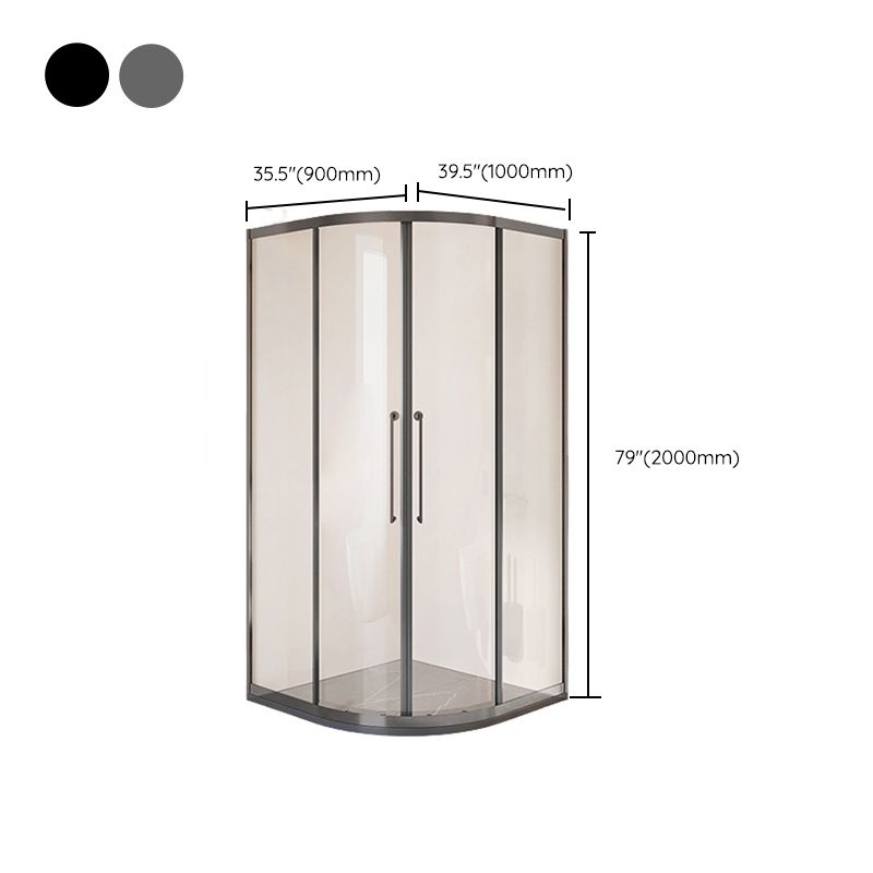Framed Double Sliding Shower Stall Tempered Glass Shower Stall Clearhalo 'Bathroom Remodel & Bathroom Fixtures' 'Home Improvement' 'home_improvement' 'home_improvement_shower_stalls_enclosures' 'Shower Stalls & Enclosures' 'shower_stalls_enclosures' 'Showers & Bathtubs' 1200x1200_7426afb3-c40b-43b2-989c-c8aa1388f7e4