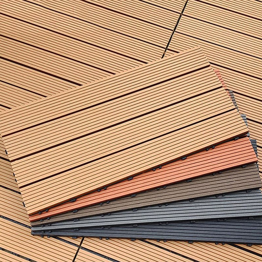 Polypropylene Deck Tile Kit 4-Slat Interlocking Patio Tiles Outdoor Patio Clearhalo 'Home Improvement' 'home_improvement' 'home_improvement_outdoor_deck_tiles_planks' 'Outdoor Deck Tiles & Planks' 'Outdoor Flooring & Tile' 'Outdoor Remodel' 'outdoor_deck_tiles_planks' 1200x1200_7434a27a-603e-4f29-b36e-18c9ef124078