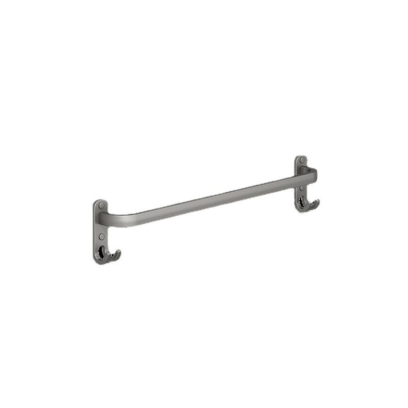2-Piece Modern Bath Hardware Set in Aluminum Matte Gray Towel Bar Clearhalo 'Bathroom Hardware Sets' 'Bathroom Hardware' 'Bathroom Remodel & Bathroom Fixtures' 'bathroom_hardware_sets' 'Home Improvement' 'home_improvement' 'home_improvement_bathroom_hardware_sets' 1200x1200_7435e204-1a01-4695-b81c-73f9c133aaf7