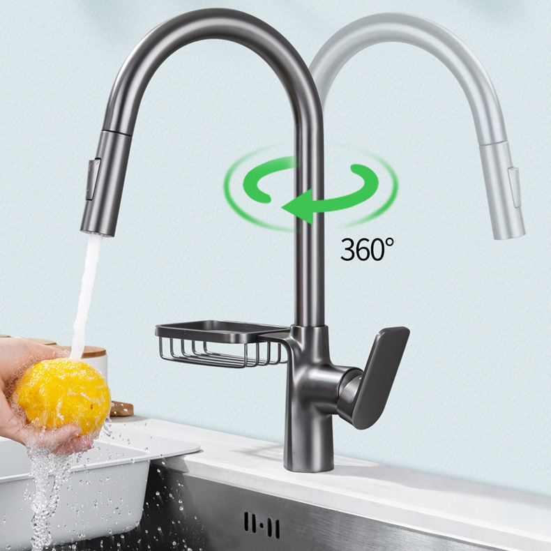 Modern Pot Filler Brass Pulldown Sprayer with Accessories Swivel Spout Kitchen Faucet Clearhalo 'Home Improvement' 'home_improvement' 'home_improvement_kitchen_faucets' 'Kitchen Faucets' 'Kitchen Remodel & Kitchen Fixtures' 'Kitchen Sinks & Faucet Components' 'kitchen_faucets' 1200x1200_74365405-a36c-4911-8e4d-f14255c86ad3