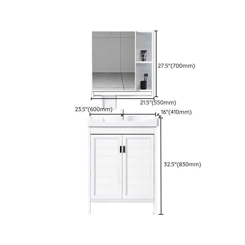 Metal Glam Bathroom Vanity Set Freestanding Single-Sink Bathroom Vanity Clearhalo 'Bathroom Remodel & Bathroom Fixtures' 'Bathroom Vanities' 'bathroom_vanities' 'Home Improvement' 'home_improvement' 'home_improvement_bathroom_vanities' 1200x1200_743d9a8a-5368-4b67-b963-f9c9930d9e1e