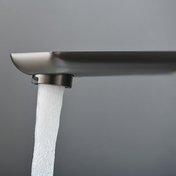 Metal Wall Mounted Bathroom Faucet Modern Widespread Sink Faucet Clearhalo 'Bathroom Remodel & Bathroom Fixtures' 'Bathroom Sink Faucets' 'Bathroom Sinks & Faucet Components' 'bathroom_sink_faucets' 'Home Improvement' 'home_improvement' 'home_improvement_bathroom_sink_faucets' 1200x1200_74489585-debc-4fff-be19-c3135bcdf453