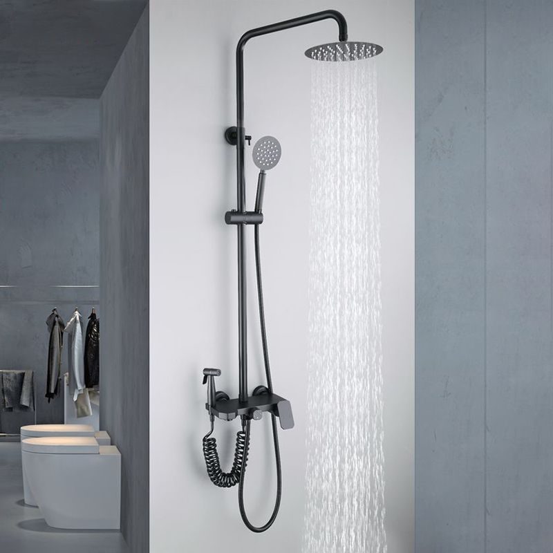 Modern Oval Swivel Shower Stainless Steel Shower Head Shower Faucet on Wall Clearhalo 'Bathroom Remodel & Bathroom Fixtures' 'Home Improvement' 'home_improvement' 'home_improvement_shower_faucets' 'Shower Faucets & Systems' 'shower_faucets' 'Showers & Bathtubs Plumbing' 'Showers & Bathtubs' 1200x1200_7458ec7e-2fc9-424f-8fde-6c1f1c1571aa