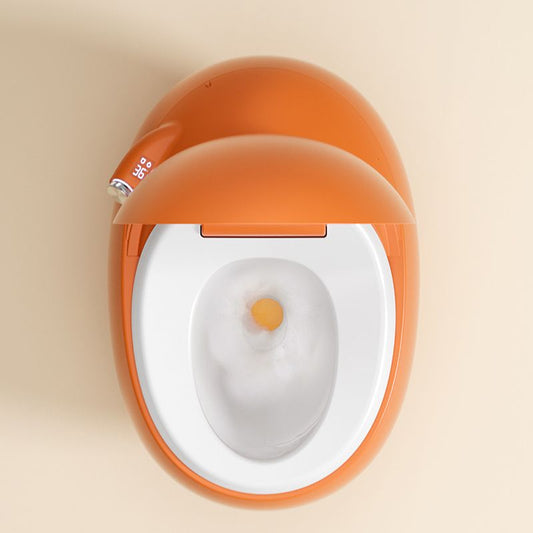 Round Deodorizing Floor Standing Bidet Ceramic Remote Control Included Gray/Orange Clearhalo 'Bathroom Remodel & Bathroom Fixtures' 'Bidets' 'Home Improvement' 'home_improvement' 'home_improvement_bidets' 'Toilets & Bidets' 1200x1200_74597289-2e27-471a-ae5c-8f003c98bae8