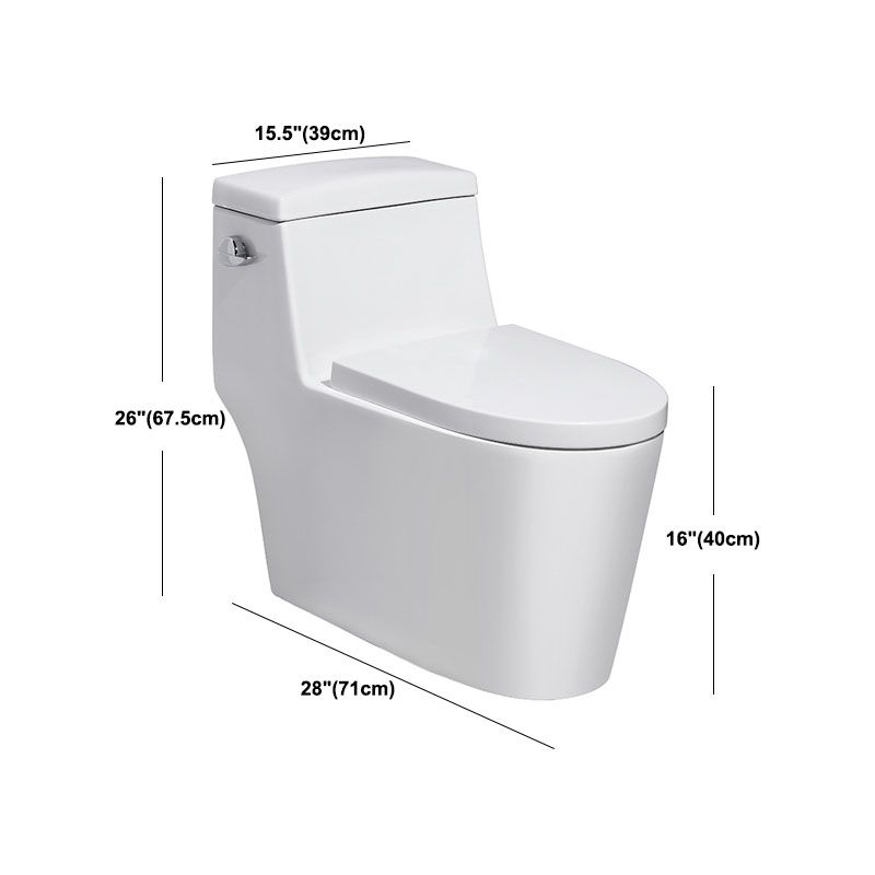 White Ceramic Floor Toilet Elongated One Piece Toilet with Glazed Surface Clearhalo 'Bathroom Remodel & Bathroom Fixtures' 'Home Improvement' 'home_improvement' 'home_improvement_toilets' 'Toilets & Bidets' 'Toilets' 1200x1200_74733bce-dcd9-456f-8f66-2da82e289b9c
