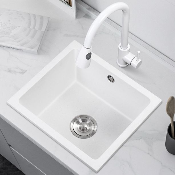 Quartz Kitchen Sink Single Bowl Kitchen Sink with with Drain Assembly Clearhalo 'Home Improvement' 'home_improvement' 'home_improvement_kitchen_sinks' 'Kitchen Remodel & Kitchen Fixtures' 'Kitchen Sinks & Faucet Components' 'Kitchen Sinks' 'kitchen_sinks' 1200x1200_7479482c-eaf8-4589-8a1a-978e1a091da0