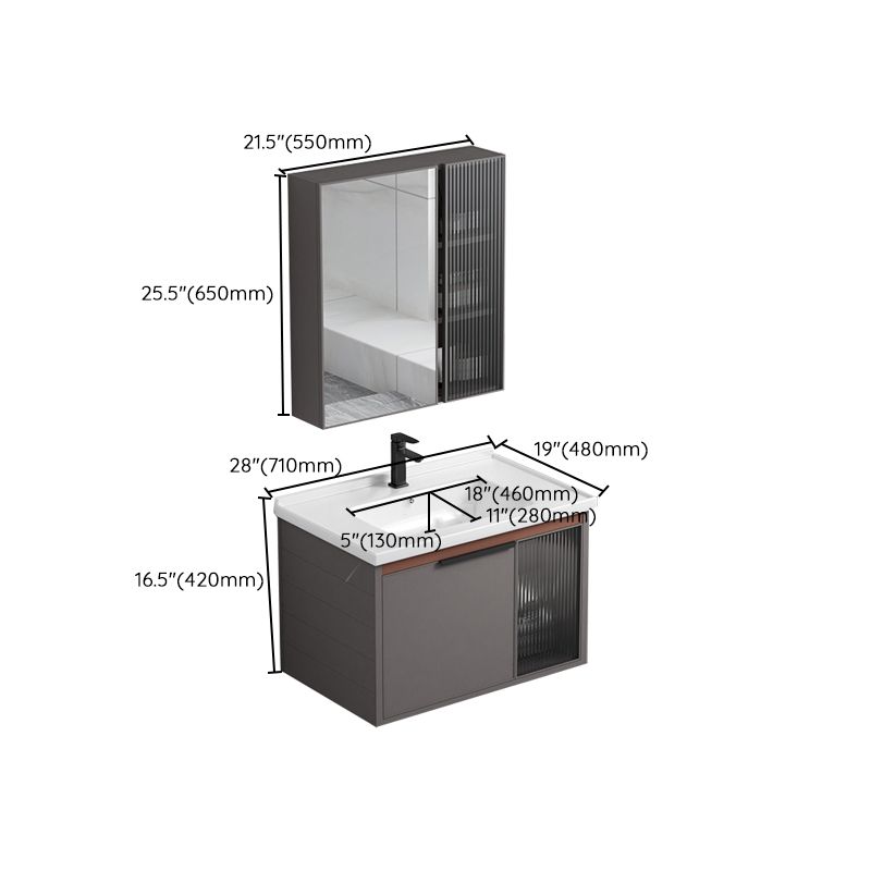 Metal Base Sink Vanity Modern Single-Sink Rectangular Wall Mount Vanity Sink Clearhalo 'Bathroom Remodel & Bathroom Fixtures' 'Bathroom Vanities' 'bathroom_vanities' 'Home Improvement' 'home_improvement' 'home_improvement_bathroom_vanities' 1200x1200_747bd756-f148-4b20-ba34-c512bf0be1a7