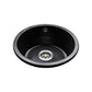 Contemporary Kitchen Sink Black Round Quartz Drop-In Single Bowl(Not Included Faucet) Clearhalo 'Home Improvement' 'home_improvement' 'home_improvement_kitchen_sinks' 'Kitchen Remodel & Kitchen Fixtures' 'Kitchen Sinks & Faucet Components' 'Kitchen Sinks' 'kitchen_sinks' 1200x1200_74834a07-bfcb-4bbb-81af-de9147bdd694