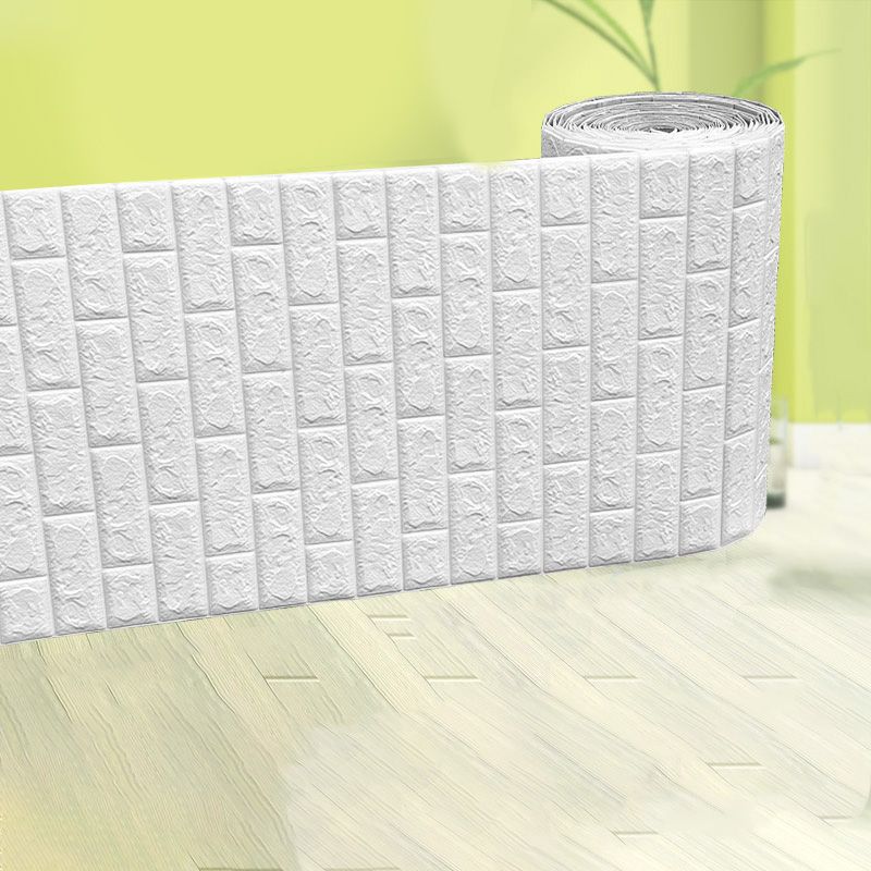 Modern Pearl Wainscoting Water Proof PVC Wall Access Panel Peel and Stick Wall Tile Clearhalo 'Flooring 'Home Improvement' 'home_improvement' 'home_improvement_wall_paneling' 'Wall Paneling' 'wall_paneling' 'Walls & Ceilings' Walls and Ceiling' 1200x1200_74bf0519-4bac-4023-89a5-e9092f0dff3b