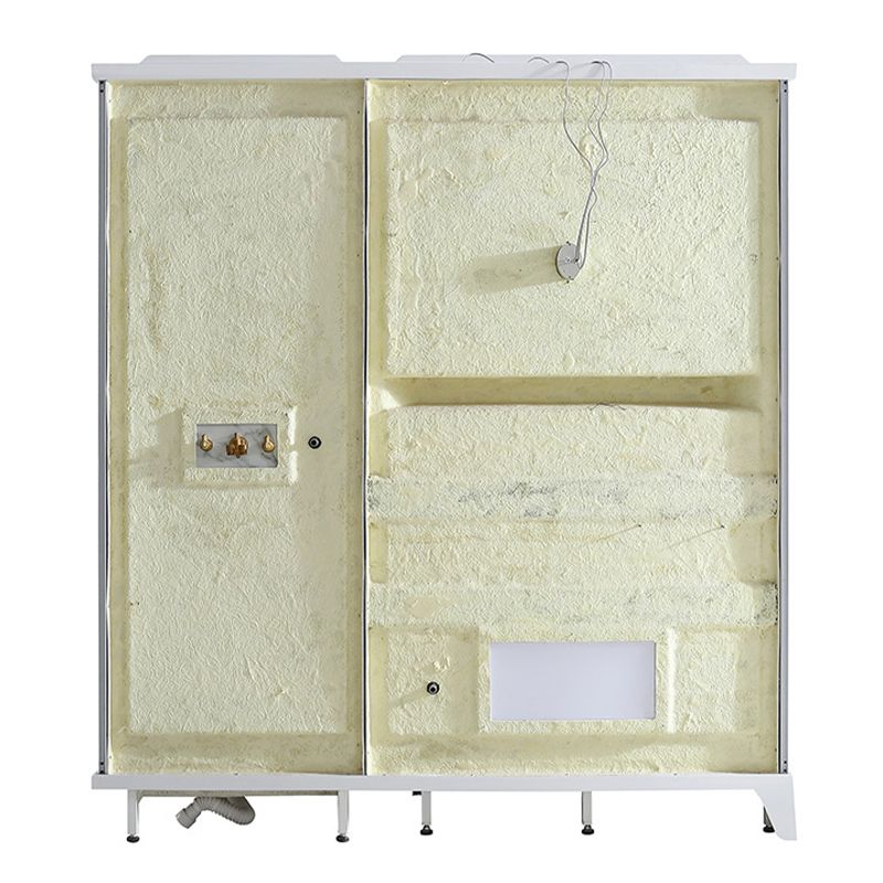 Single Sliding Shower Stall 91" H Framed Rectangle Shower Stall with White Base Clearhalo 'Bathroom Remodel & Bathroom Fixtures' 'Home Improvement' 'home_improvement' 'home_improvement_shower_stalls_enclosures' 'Shower Stalls & Enclosures' 'shower_stalls_enclosures' 'Showers & Bathtubs' 1200x1200_74c164f5-0ee3-4933-9f50-ae60a4ed6ed9