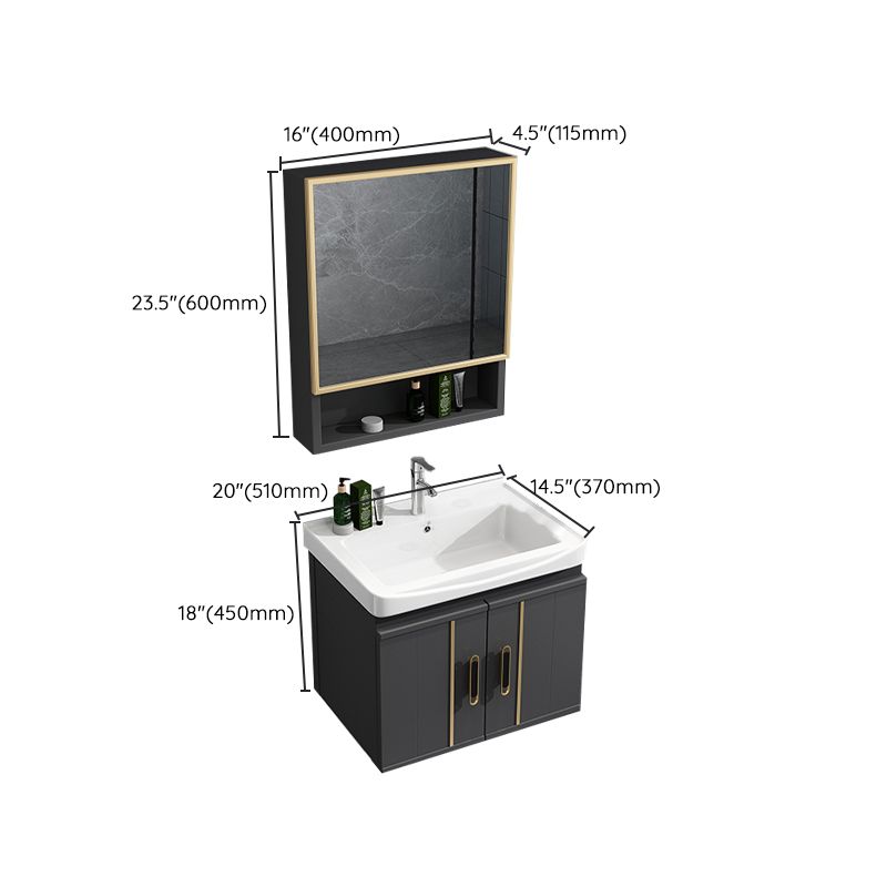Modern Wall Mount Bathroom Vanity Set Faucet Included Bathroom Vanity Clearhalo 'Bathroom Remodel & Bathroom Fixtures' 'Bathroom Vanities' 'bathroom_vanities' 'Home Improvement' 'home_improvement' 'home_improvement_bathroom_vanities' 1200x1200_74cb1cb1-d3fc-4ac6-98f9-05e7337d8f20