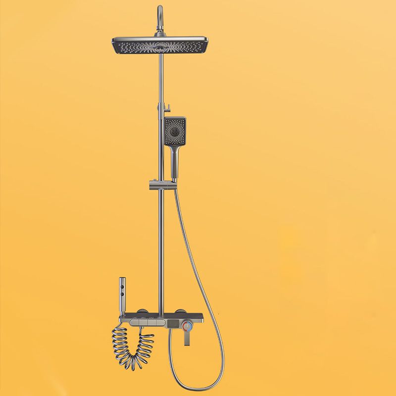 Modern Wall Mount Shower Trim Adjustable Spray Pattern Shower Head Combo Clearhalo 'Bathroom Remodel & Bathroom Fixtures' 'Home Improvement' 'home_improvement' 'home_improvement_shower_faucets' 'Shower Faucets & Systems' 'shower_faucets' 'Showers & Bathtubs Plumbing' 'Showers & Bathtubs' 1200x1200_74de3177-4b9f-47bb-9345-cf6212738de1