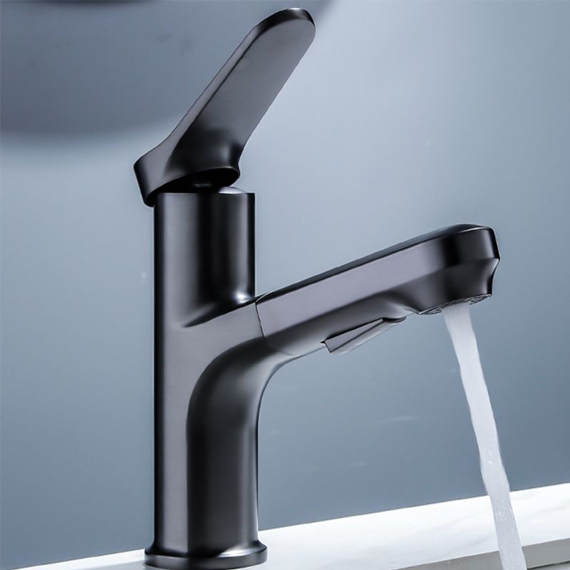 Vessel Sink Faucet Modern Pull-out Bathroom Faucet with One Lever Handle Clearhalo 'Bathroom Remodel & Bathroom Fixtures' 'Bathroom Sink Faucets' 'Bathroom Sinks & Faucet Components' 'bathroom_sink_faucets' 'Home Improvement' 'home_improvement' 'home_improvement_bathroom_sink_faucets' 1200x1200_75528a70-c2b3-46e4-a8de-c2a5baebe39f