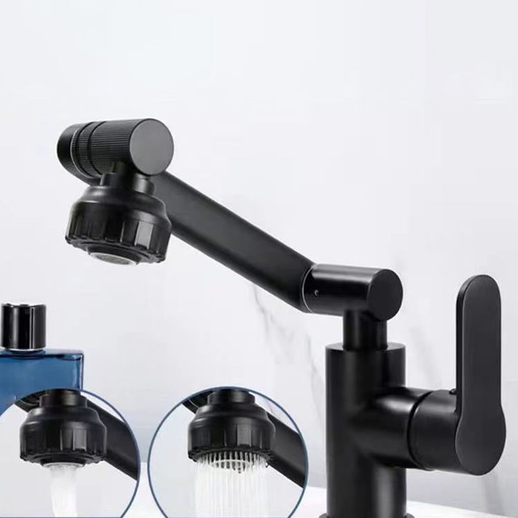 Modern Vessel Sink Faucet Stainless Steel Lever Handles Swivel Spout Vessel Faucet Clearhalo 'Bathroom Remodel & Bathroom Fixtures' 'Bathroom Sink Faucets' 'Bathroom Sinks & Faucet Components' 'bathroom_sink_faucets' 'Home Improvement' 'home_improvement' 'home_improvement_bathroom_sink_faucets' 1200x1200_7556a40d-c3a4-46dc-aa31-08c08ac914c6