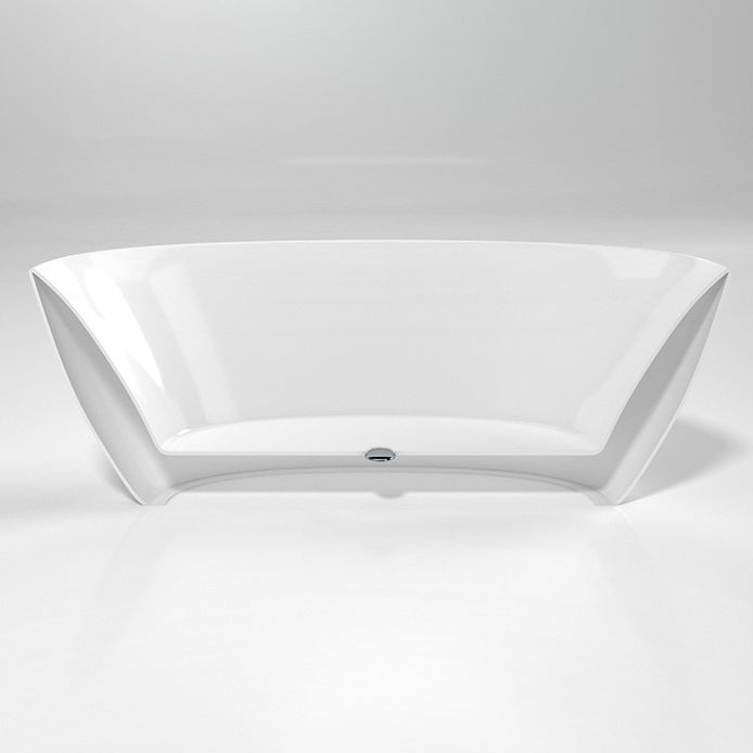 Modern Oval Bathtub Freestanding Acrylic Soaking Back to Wall Bath Clearhalo 'Bathroom Remodel & Bathroom Fixtures' 'Bathtubs' 'Home Improvement' 'home_improvement' 'home_improvement_bathtubs' 'Showers & Bathtubs' 1200x1200_75570d45-cb65-4d81-96e7-388cff1d1bb0