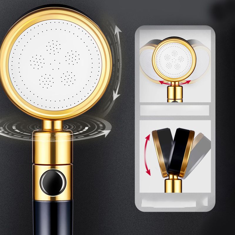 Modern Metal Hand Shower in Black Water Efficient Round Showerhead Clearhalo 'Bathroom Remodel & Bathroom Fixtures' 'Home Improvement' 'home_improvement' 'home_improvement_shower_heads' 'Shower Heads' 'shower_heads' 'Showers & Bathtubs Plumbing' 'Showers & Bathtubs' 1200x1200_75604494-49fb-4f15-9530-fd0e0056c4bf