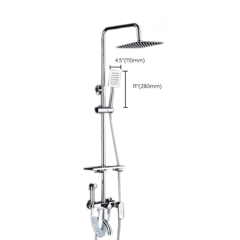 Modern Adjustable Swivel Shower Metal Shower Head Shower Faucet on Wall Clearhalo 'Bathroom Remodel & Bathroom Fixtures' 'Home Improvement' 'home_improvement' 'home_improvement_shower_faucets' 'Shower Faucets & Systems' 'shower_faucets' 'Showers & Bathtubs Plumbing' 'Showers & Bathtubs' 1200x1200_757bf1b6-3333-4e3f-af60-762fcba4f1b3