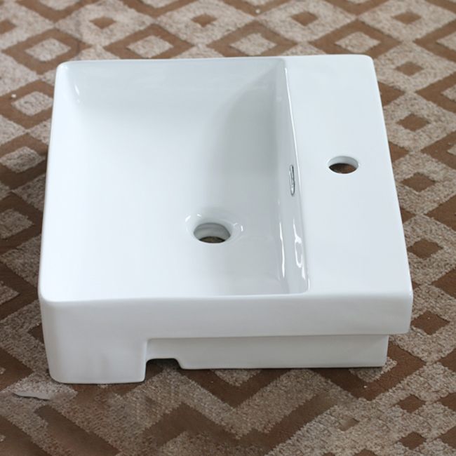 Modern Porcelain Bathroom Sink Rectangular Vessel Lavatory Sink Clearhalo 'Bathroom Remodel & Bathroom Fixtures' 'Bathroom Sinks & Faucet Components' 'Bathroom Sinks' 'bathroom_sink' 'Home Improvement' 'home_improvement' 'home_improvement_bathroom_sink' 1200x1200_75a2a916-343a-4744-9158-ecef563ed0e8