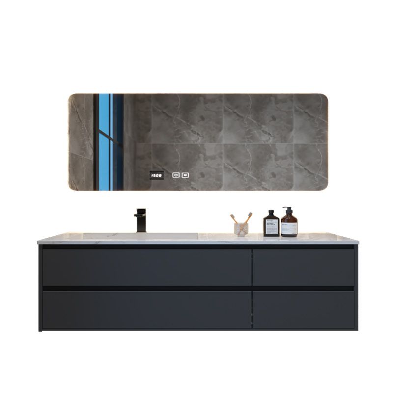 Modern Sink Vanity Wall Mount Bathroom Wooden Vanity Cabinet with Mirror Cabinet Clearhalo 'Bathroom Remodel & Bathroom Fixtures' 'Bathroom Vanities' 'bathroom_vanities' 'Home Improvement' 'home_improvement' 'home_improvement_bathroom_vanities' 1200x1200_75b43517-b643-492d-9692-b5043c0c9906